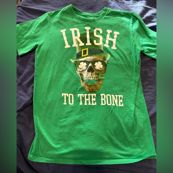 Irish to the bone graphic tee ladies small kids xxl green - Picture 4 of 4